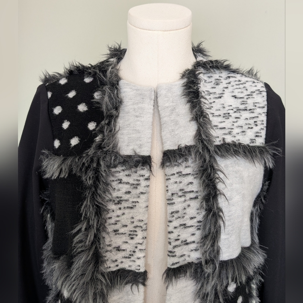 Joseph Ribkoff Women’s Cardigan Open Front Faux FurJacket Size 2 (XS) - Picture 6 of 16